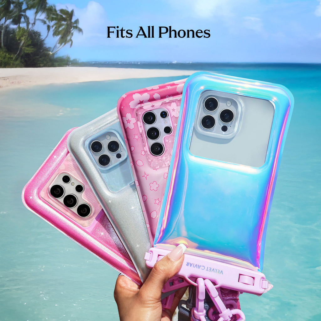 Lavender Holo Waterproof Floating Phone Pouch