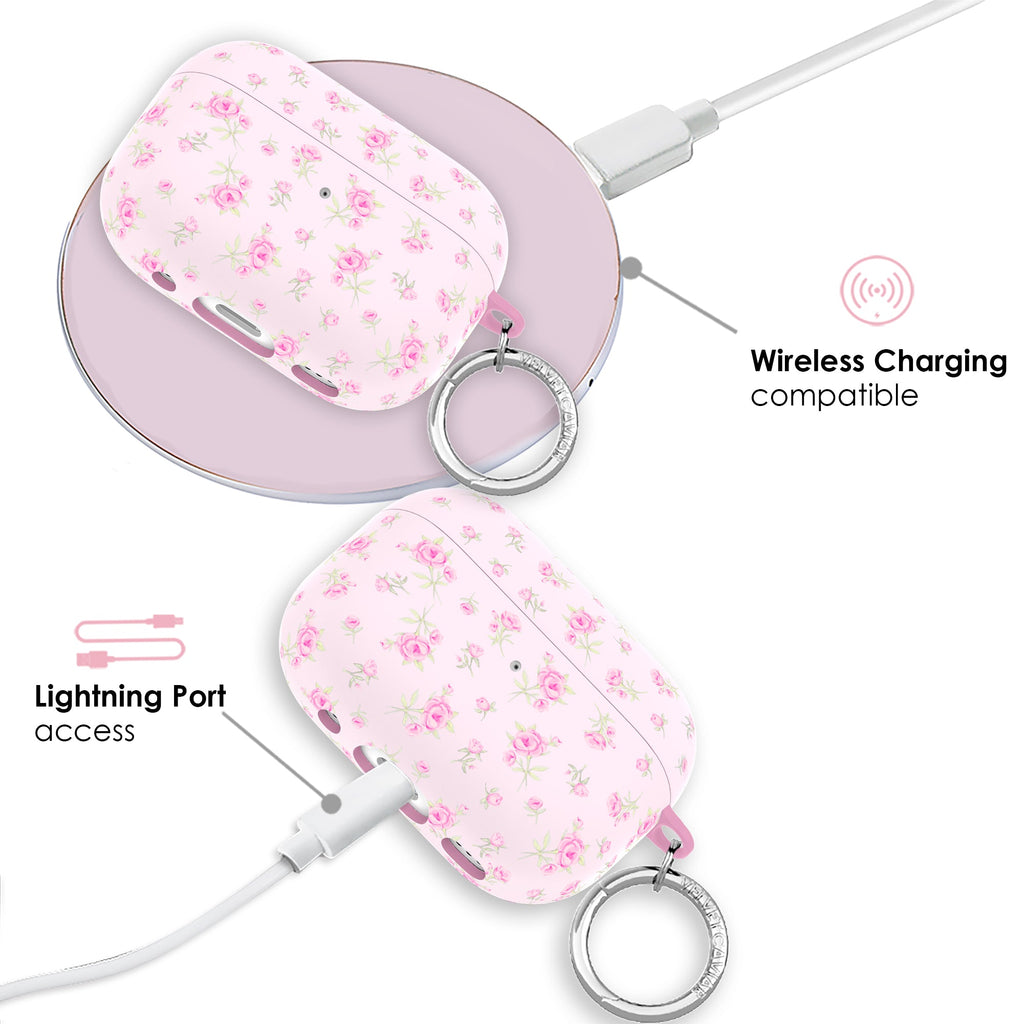 Dainty Pink Floral AirPod Case