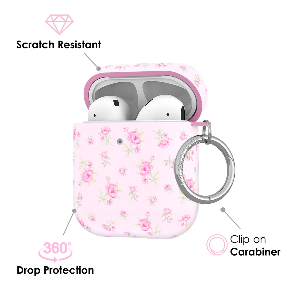 Dainty Pink Floral AirPod Case