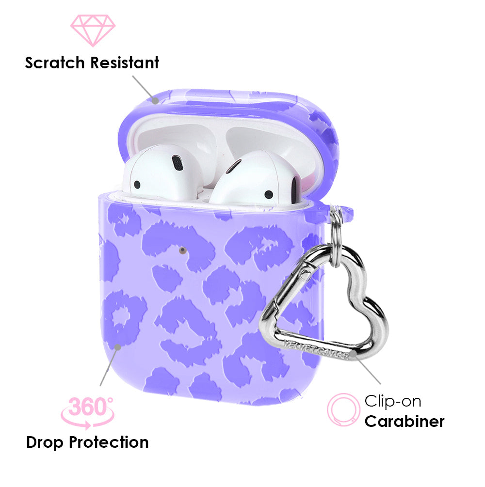 Electric Purple Leopard AirPod Case